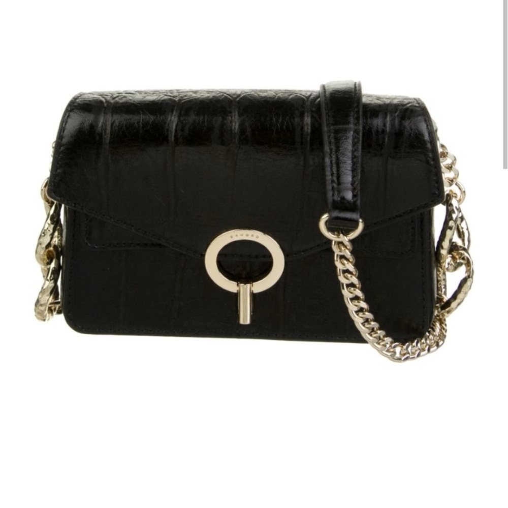 Sandro Paris Yza leather crossbody bag
